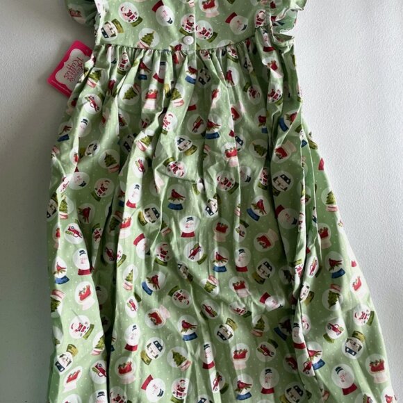 NWT RicRac and Ruffles Holiday Christmas Snowglobes Dress Size 8 Monogram E - Picture 6 of 8